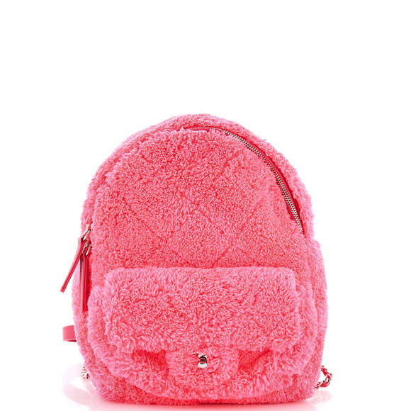 Chanel Small Coco Beach Backpack Quilted Terry Cloth - Picture 1 of 6